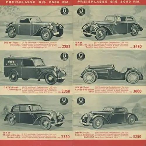 Auto-Union Pkw Programm 10.1935