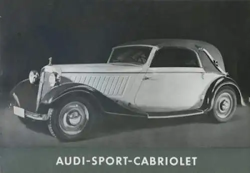 Audi Front Sport Cabriolet Prospekt 1935