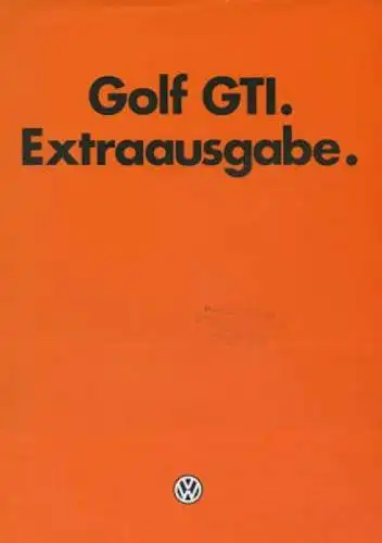 VW Golf 1 GTI Prospekt 1.1982