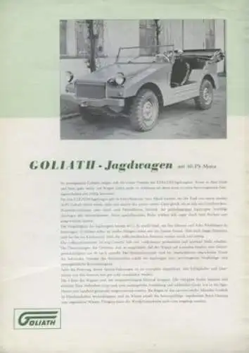 Goliath Jagdwagen Prospekt 1956-1959