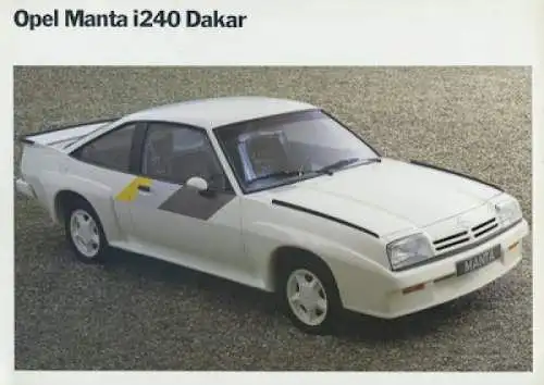 Opel Manta i240 Dakar Prospekt ca. 1984