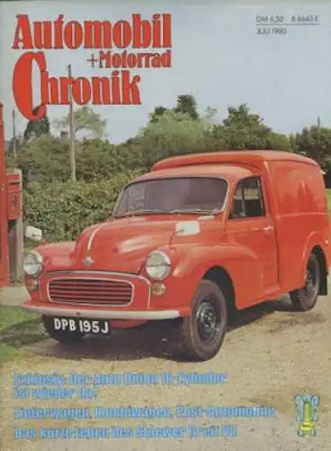 Automobil und Motorrad Chronik 1980 Heft 7