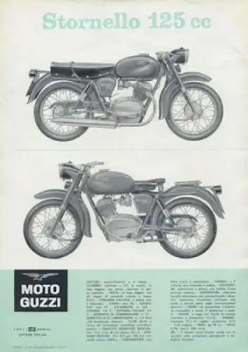 Moto Guzzi Stornella 125 ccm Prospekt 4.1964