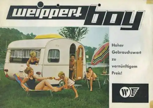 Weippert Wohnwagen Prospekt 1960er Jahre