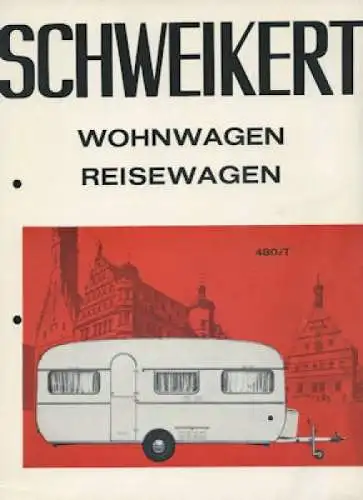 Schweikert Wohnwagen Prospekt 1960er Jahre