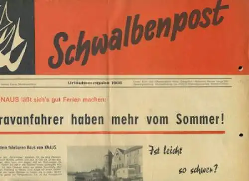 Knaus Schwalbenpost Urlaubsausgabe 1966