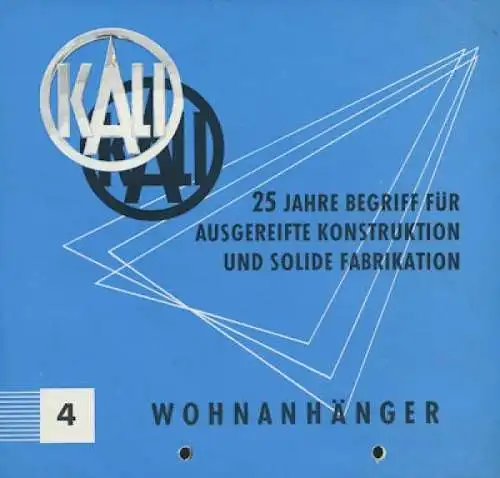 Kali Olymp Wohnwagen Prospekt ca. 1960