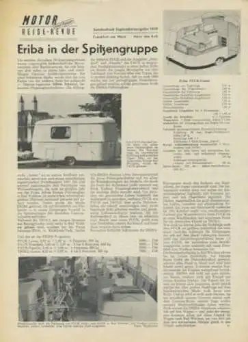 Eriba Wohnwagen Puck-Luxus Test 1959