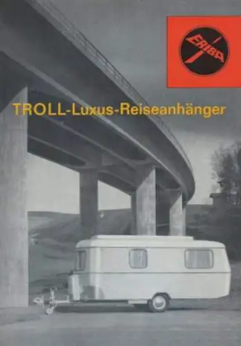 Eriba Wohnwagen Troll-Luxus Prospekt 1960er Jahre