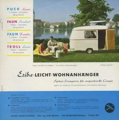 Eriba Wohnwagen Programm 2.1959