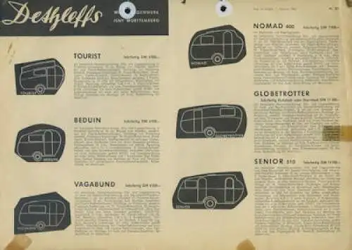 Dethleffs Wohnwagen Prospekt 1962