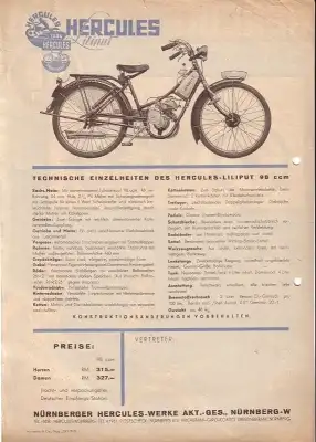 Hercules Liliput Prospekt 1935