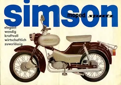 Simson Moped Spatz SR 4-1 Prospekt 1965