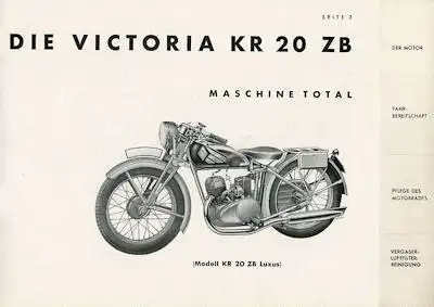 Victoria KR 20 ZB Bedienungsanleitung ca. 1936