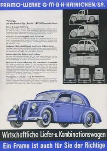 Framo LTV 500 Berlin Prospekt 1938