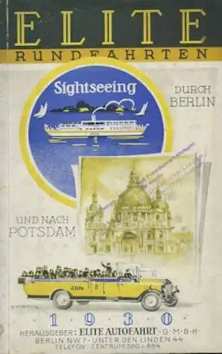 Elite Rundfahrten durch Berlin 1930