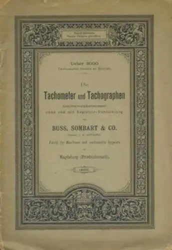 Buss, Sobart & Co. / Magdeburg Tachometer und Tachographen 1889