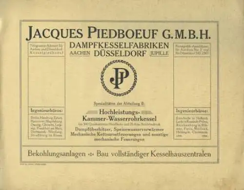 Jacques Piedoeuf / Düsseldorf Katalog 1920er Jahre