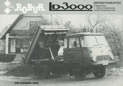 Robur LD 3000 Dreiseitenkipper Prospekt 1983