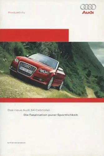 Audi S 4 Cabriolet Produkt-Info 10.2005