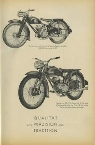 Adler Motorrad M 100 u. M 125 Ersatzteilliste ca. 1953