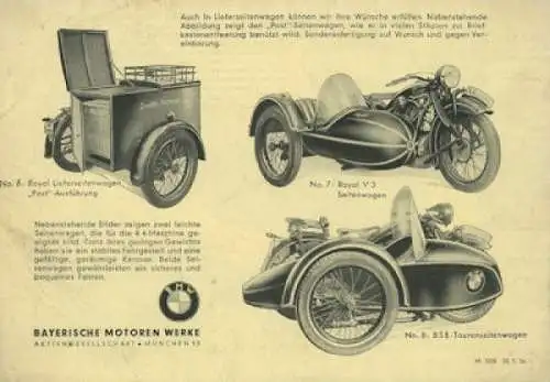 BMW Seitenwagen Prospekt 1936