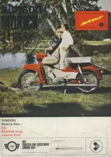 Simson Mokick Star SR 4-2 brochure 1966