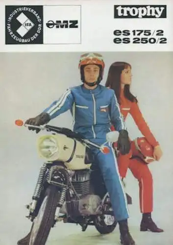 MZ ES 175/2 250/2 Prospekt 1972 sp