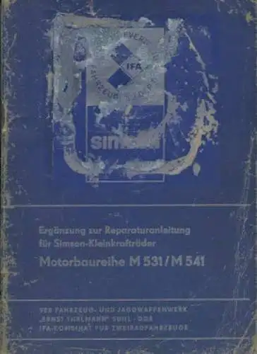 Simson Reparaturanleitung für Kleinkrafträder 5.1979