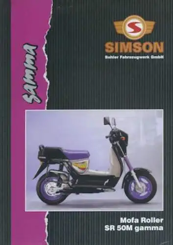 Simson Mofa SR 50 M Gamma Prospekt 1990er Jahre