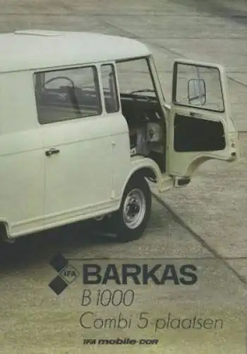 Barkas B 1000 Combi 5-Plaatsen Prospekt 1986 nl