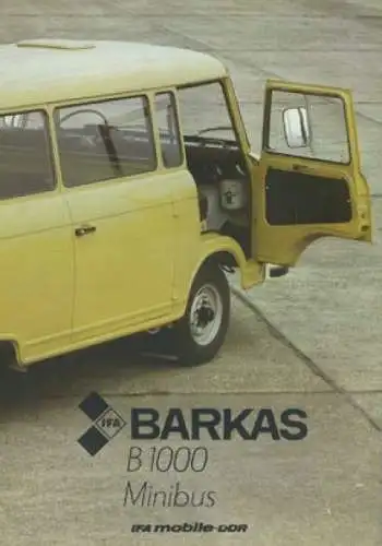 Barkas B 1000 Minibus Prospekt 1986 nl