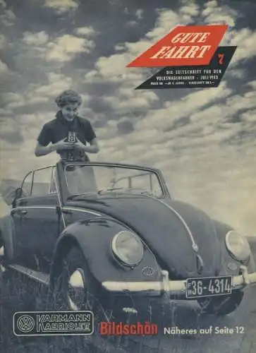 VW Gute Fahrt Heft 7 1953