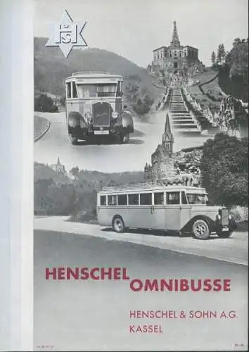 Henschel Omnibusse Prospekt 10.1930