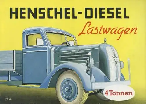 Henschel Diesel Lastwagen Prospekt 12.1936