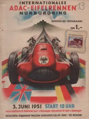 Programm Nürburgring 3.6.1951