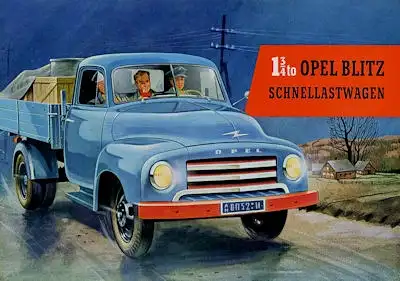 Opel Blitz Prospekt 1950er Jahre