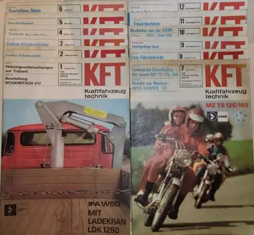 Kraftfahrzeugtechnik KFT 1973 Heft 1-12