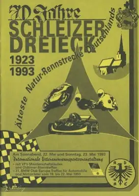 Programm Schleizer Dreieck-Rennen des VFV 5.1993