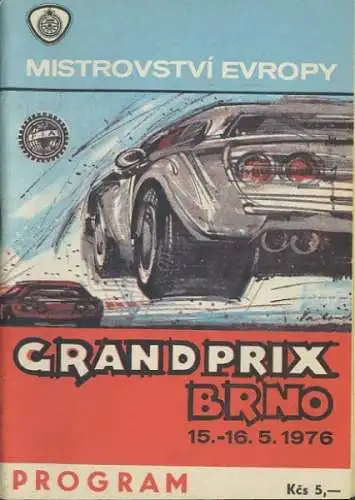 Programm Brno / Brünn 15.-16.5.1976