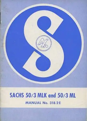 Sachs 50/3 MLK 50/3 ML Bedienungsanleitung ca. 1961 e