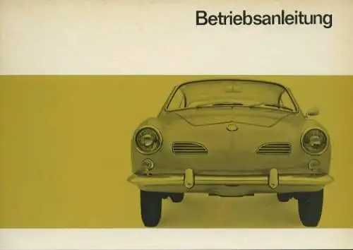 VW Karmann Ghia 1500 Bedienungsanleitung 8.1966