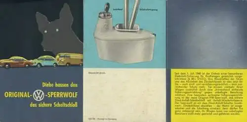 VW Sperrwolf Prospekt ca. 1962