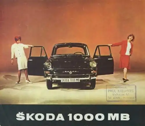 Skoda 1000 MB Prospekt 1960er Jahre