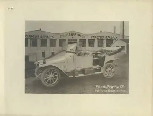 Friedrich Barth & Co Carosseriefabrik Mappe ca. 1910/14