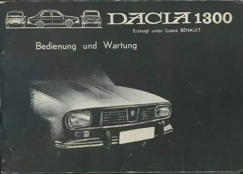 Dacia 1300 Bedienungsanleitung 1970er Jahre