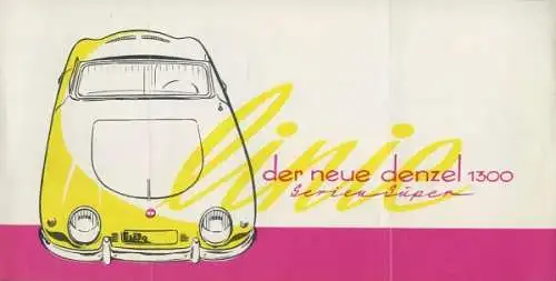 Denzel 1300 Cabrio und Coupé Prospekt 1957