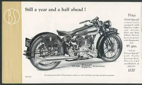 Brough Superior Programm 1938