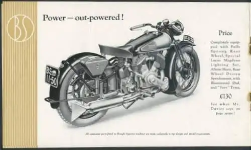 Brough Superior Programm 1938