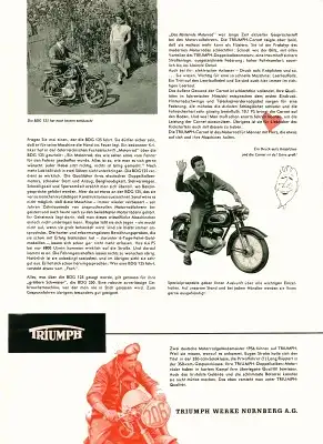 Triumph -60 Jahre in 60 Minuten- Prospekt 1956